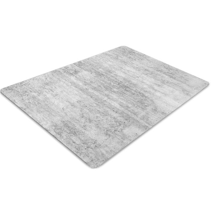 Covor pentru scaun de birou, PVC, beton gri, Gri, 140 cm x 100 cm, 010250310030100030572