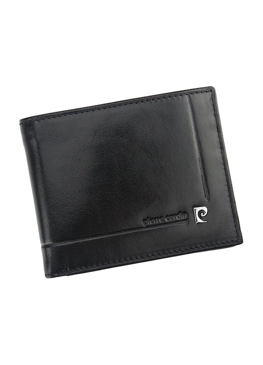 Портфейл, Pierre Cardin, Естествена кожа, Черен