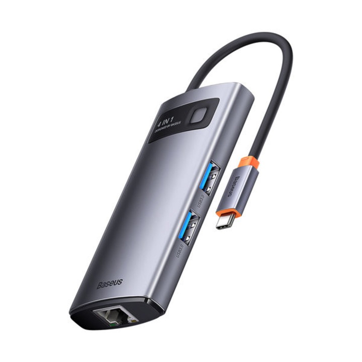 HUB 4 az 1-ben USB C típusú dokkolóállomás - 3 x USB 3.2 Gen. 1 / RJ45 (WKWG070113)