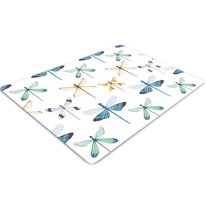 Covor PVC. Tulup. Vinil. Dreptunghi. Cu greutate. Albastru. 100 cm x 70 cm. 010250310010100030592