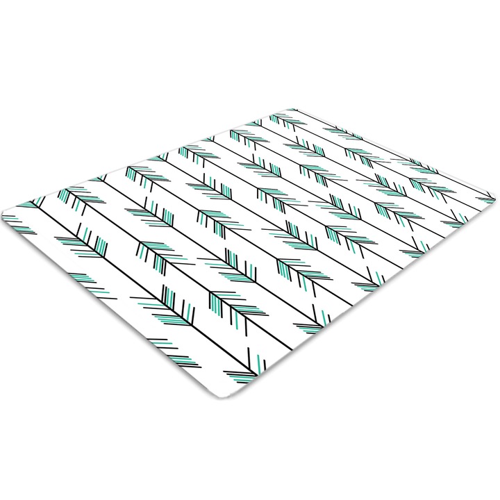 Covor pentru scaun de birou, PVC, ilustratie cu sageti, Gri, 140 cm x 100 cm, 010250310030100030627