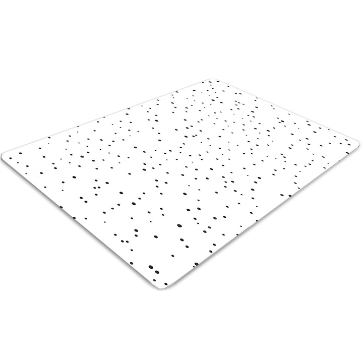 Covor pentru scaun de birou, PVC, puncte haotice, Gri, 140 cm x 100 cm, 010250310030100030606