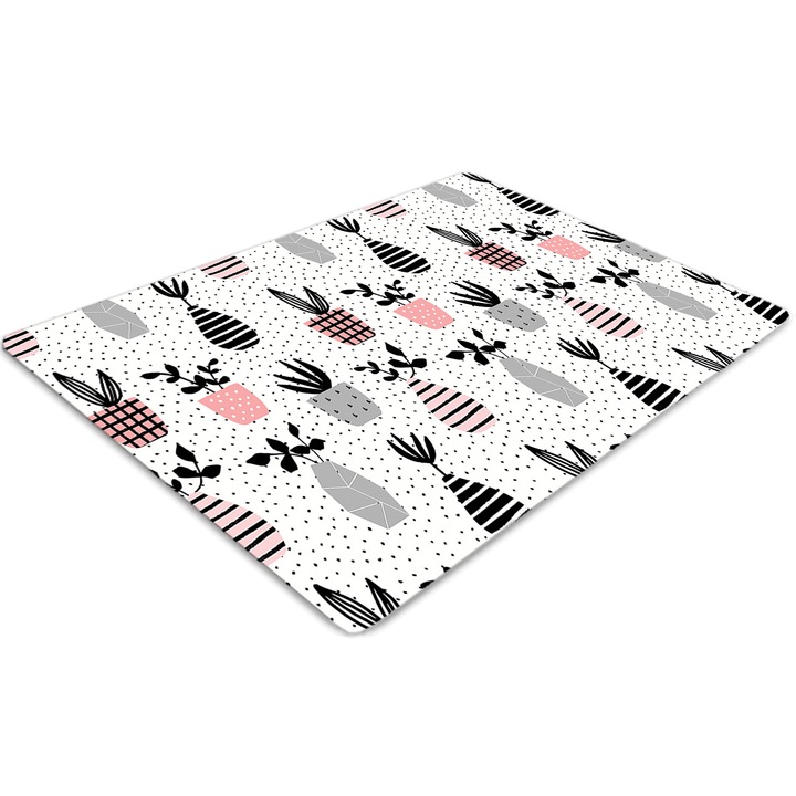 Covor pentru scaun de birou, PVC, pot pentru puncte, Verde, 140 cm x 100 cm, 010250310030100031324