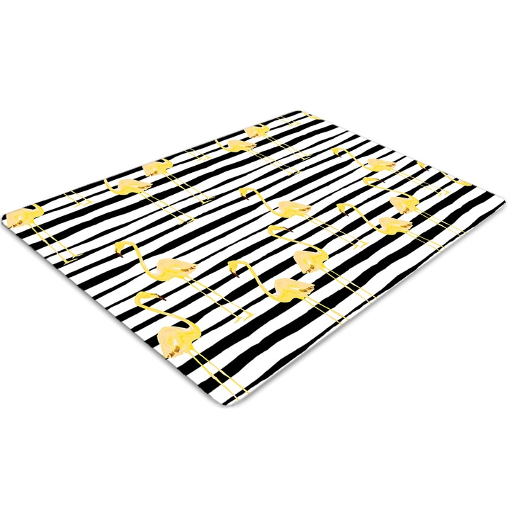 Covor pentru scaun de birou, PVC, flamingo auriu, Gri, 140 cm x 100 cm, 010250310030100029964