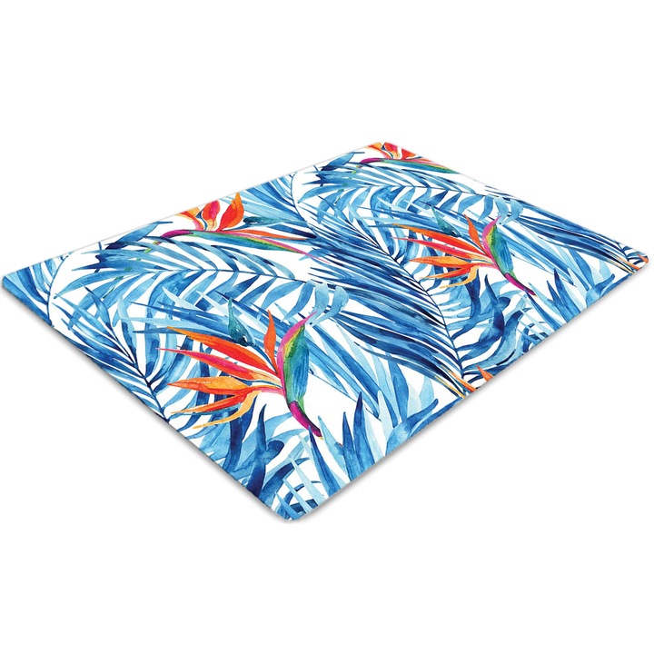 Covor pentru scaun de birou, PVC, paradisul albastru, Albastru, 140 cm x 100 cm, 010250310030100029991