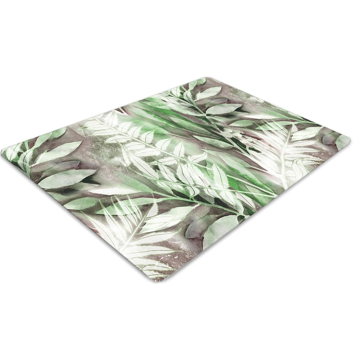 Covor pentru scaun de birou, PVC, arta de epoca, Verde, 140 cm x 100 cm, 010250310030100013335