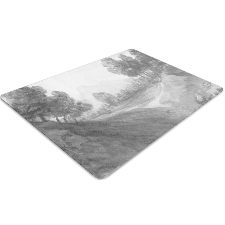 Covor pentru scaun de birou, PVC, imagine, Alb, 140 cm x 100 cm, 010250310030100011262