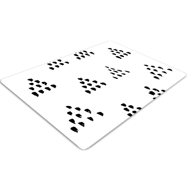 Covor pentru scaun de birou, PVC, stil scandinav, Gri, 140 cm x 100 cm, 010250310030100054806