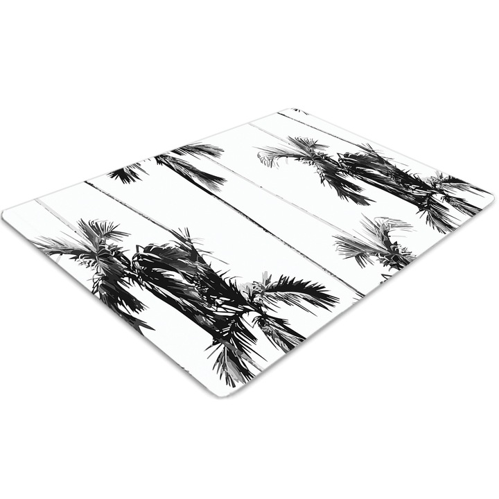 Covor PVC, Tulup, Vinil, Dreptunghi, Palmier, Verde, 140 cm x 100 cm, 010250310030100012383
