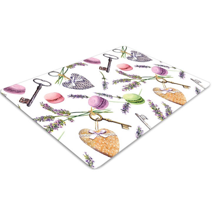 Covor pentru scaun de birou, PVC, chei retro vechi, Verde, 140 cm x 100 cm, 010250310030100012899