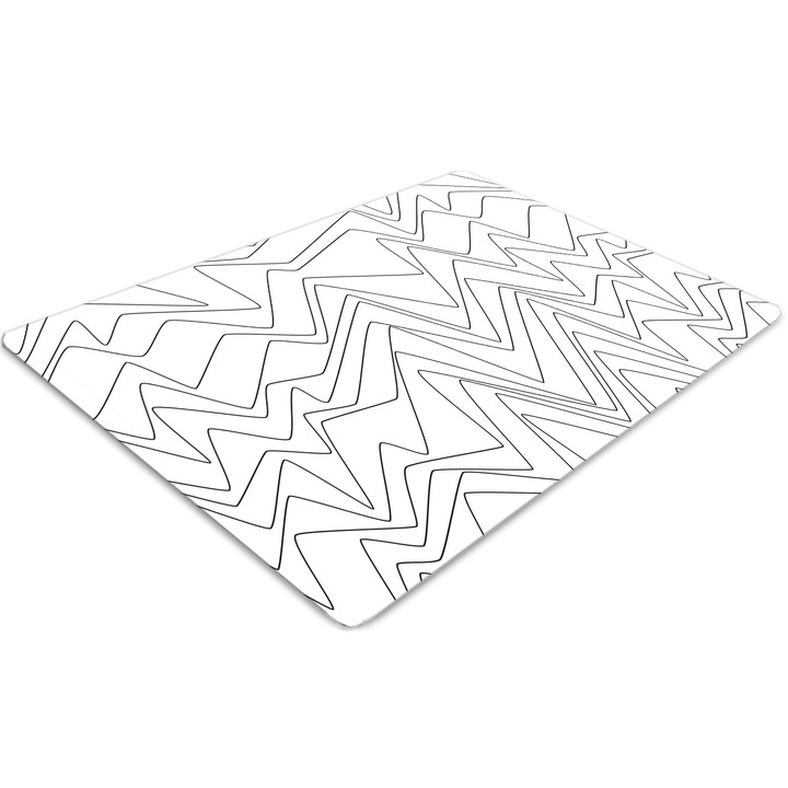 Covor pentru scaun de birou, PVC, linii neregulate, Gri, 140 cm x 100 cm, 010250310030100013108