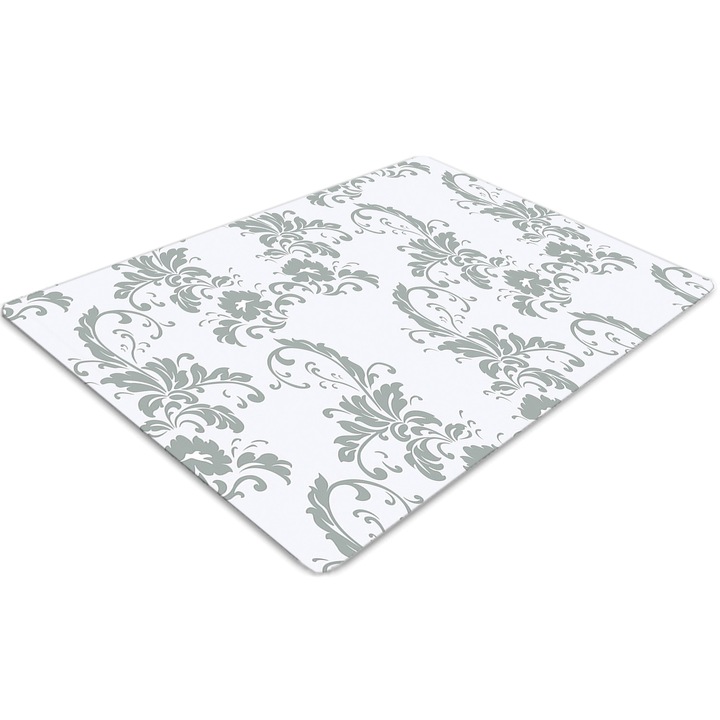 Covor pentru scaun de birou, PVC, ornament violet, Albastru, 140 cm x 100 cm, 010250310030100013008