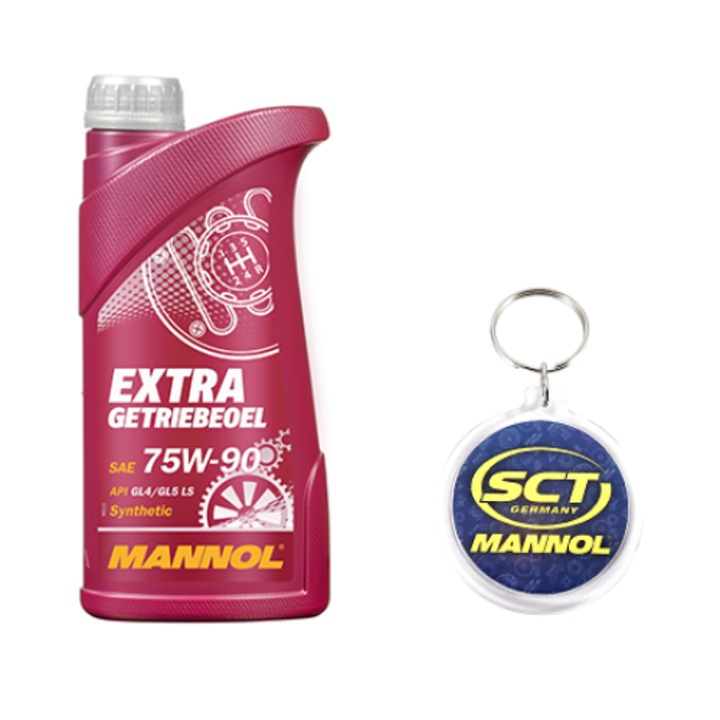 Set de Ulei Auto Mannol Extra Getriebeoel 75W-90- 1L cu Breloc Mannol