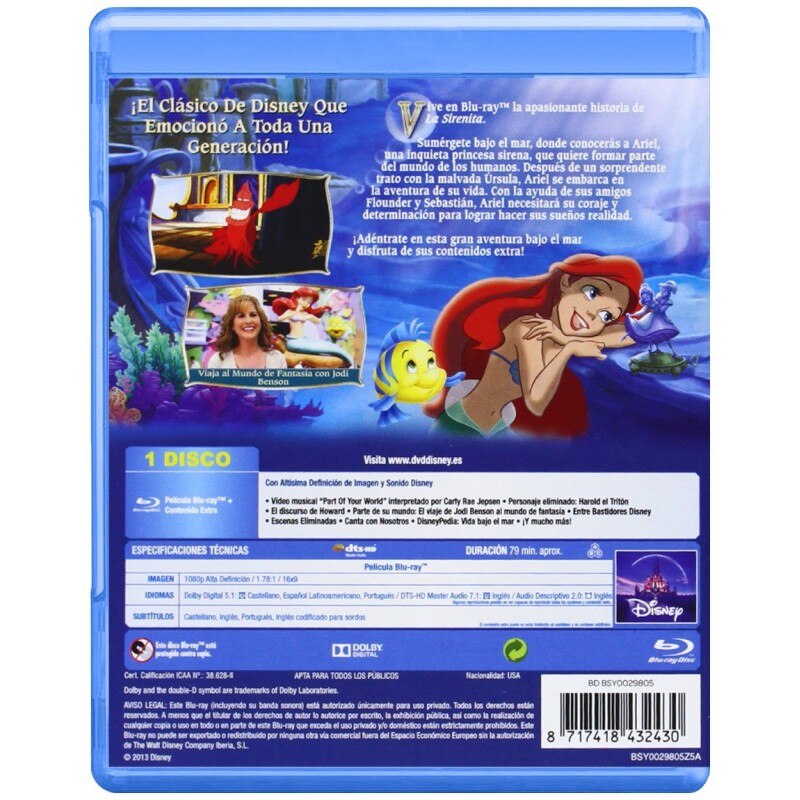 Mica Sirena Disney Blu Ray Emagro 