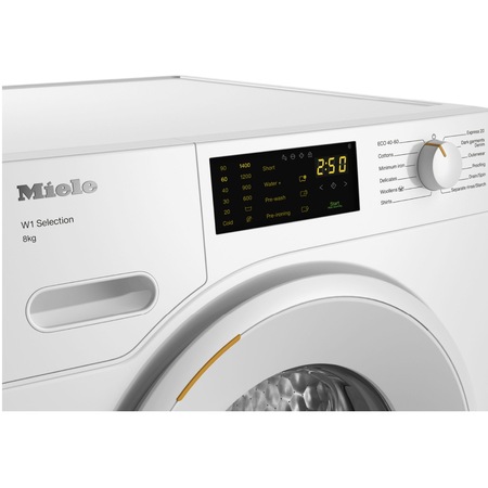 Masina de spalat rufe Miele WSD 023 WCS, 8 kg, 1400 RPM, Clasa A, CapsDosing, DirectSensor, Morot ProfiEco Inverter, Alb