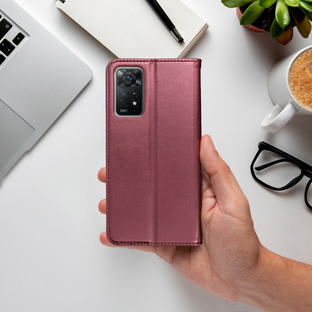 Husa Daden® Tip Carte Pentru Xiaomi Redmi 13C, Suport card, Functie de Stand si Inchidere Magnetica, Protectie Sporita, Bordeaux