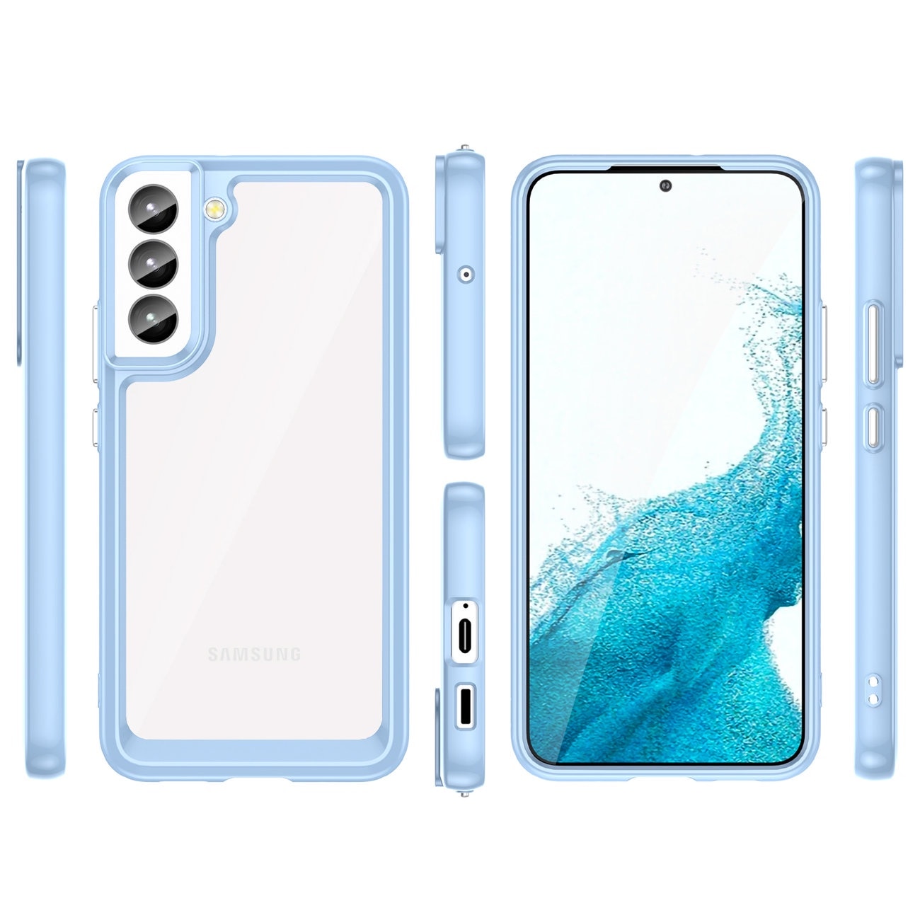 Carcasa Outer Space compatibila cu Samsung Galaxy S23 Plus Blue