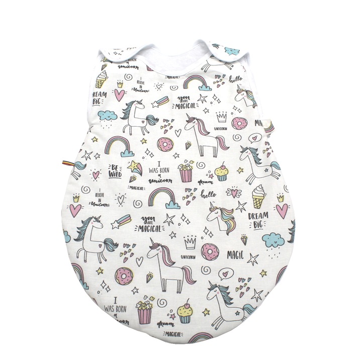 Sac de dormit, BalticKids, Roz, 3-6 luni, Unicorn