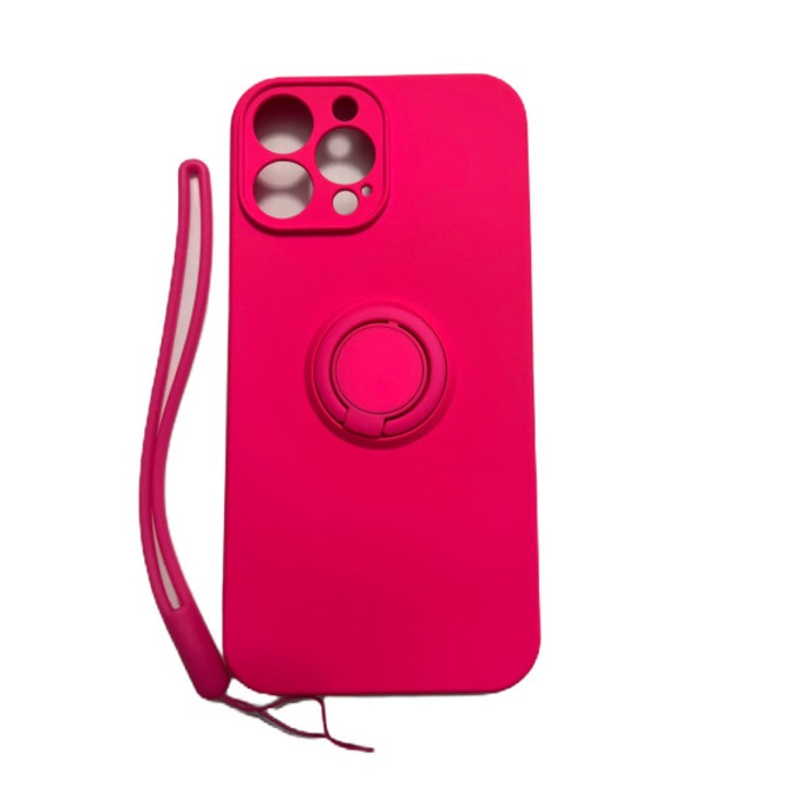 Husa Compatibila cu Iphone 13 PRO MAX Vennus Silicone Ring, Roz