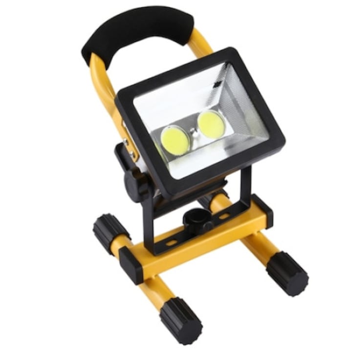 30W LED проектор - 12V контакт, ръкохватка, IP65 сертификат плюс 3 включени батерии