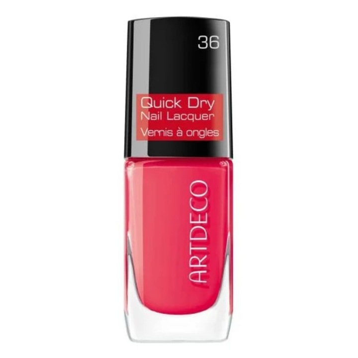 Lac pentru unghii cu uscare rapida si cu extract de alge marine, Quick Dry nail lacquer, Artdeco, 36 pink passion, 10 ml