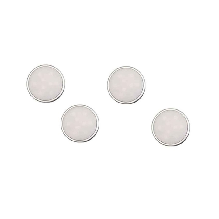 Set 4 x Lampa LED pentru dulap, Hi-Lite, 240 lumeni, 2 W, 58 mm, Iluminare RGB, 16 culori, Argintiu