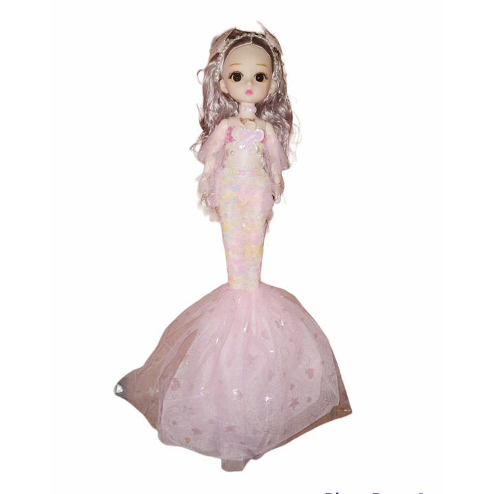 Papusa Eleganta, Regina Balului, Roz, 35 cm