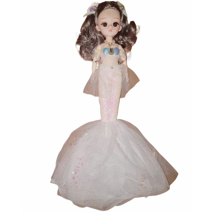 Elegáns baba, a labda királynője, fehér, 35 cm