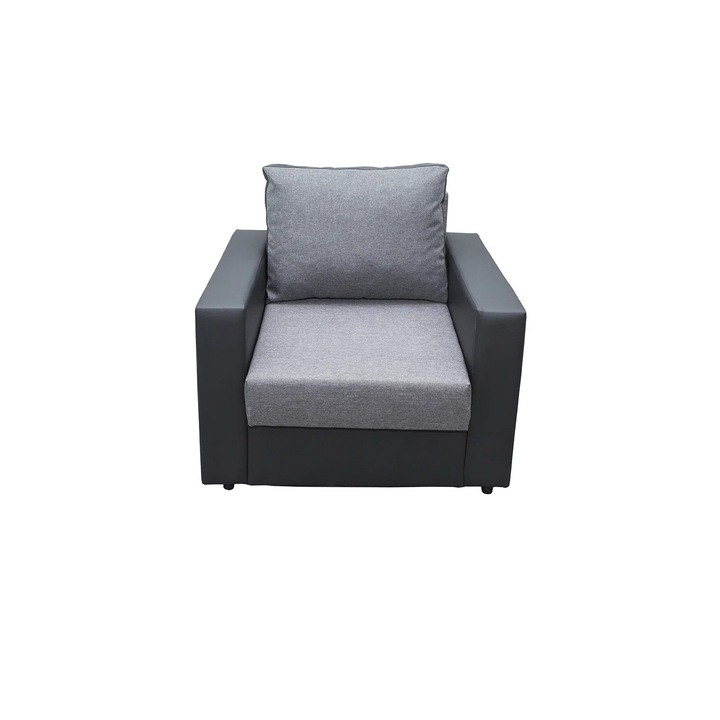 Fotoliu Expomob NERO extensibil, dimensiune 93x90x80 cm, culoare gri deschis