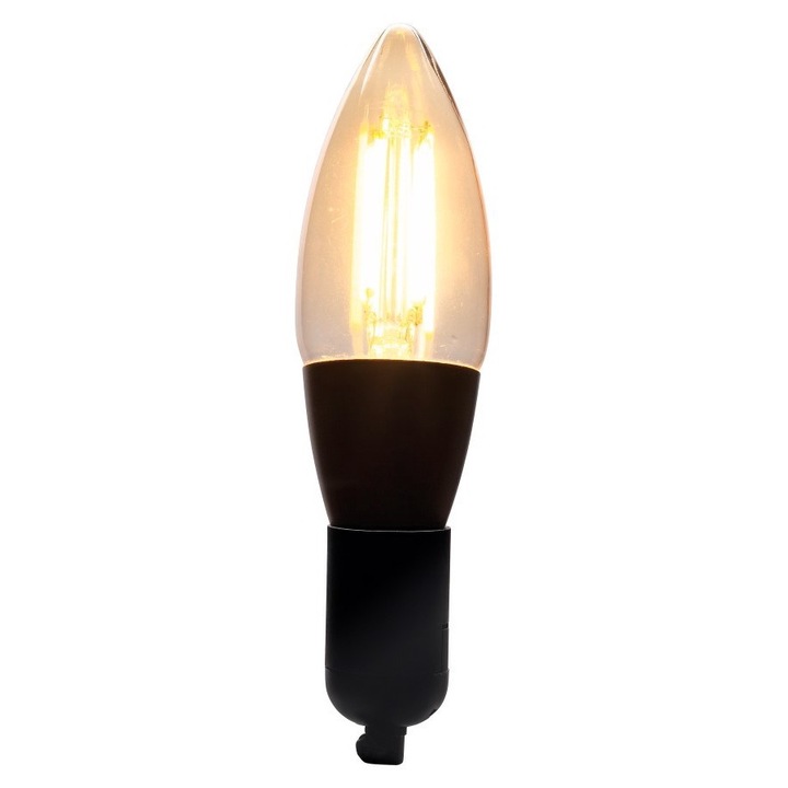LED крушка, Denver, Wi-fi, E14, 4.9 W, Универсална, Жълта