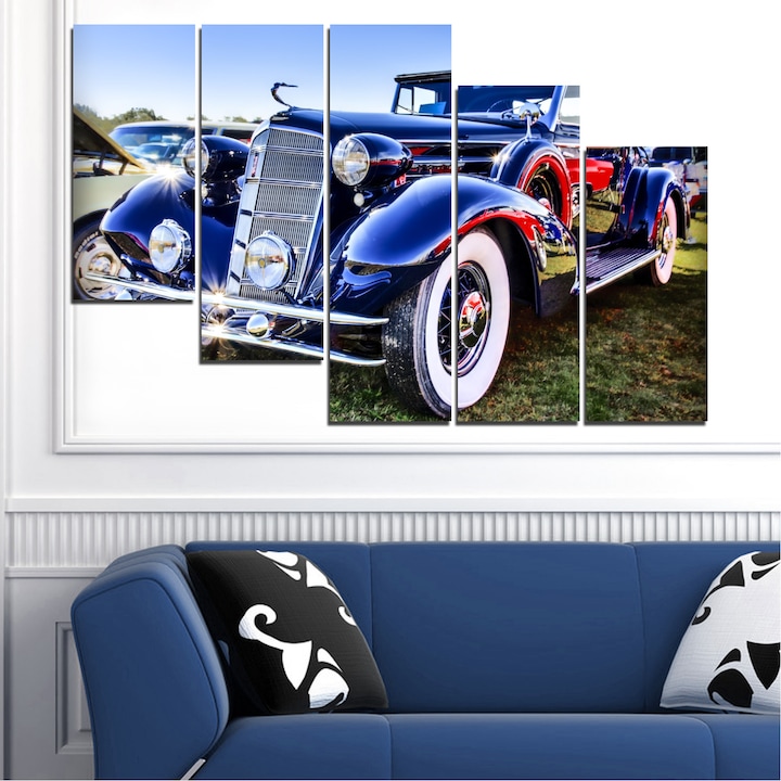 Декоративни панели Vivid Home от 5 части, Ретро, PVC, 110x65 см, 7-ма Форма №0575