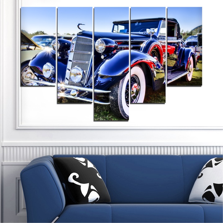 Декоративни панели Vivid Home от 5 части, Ретро, PVC, 110x65 см, 6-та Форма №0575