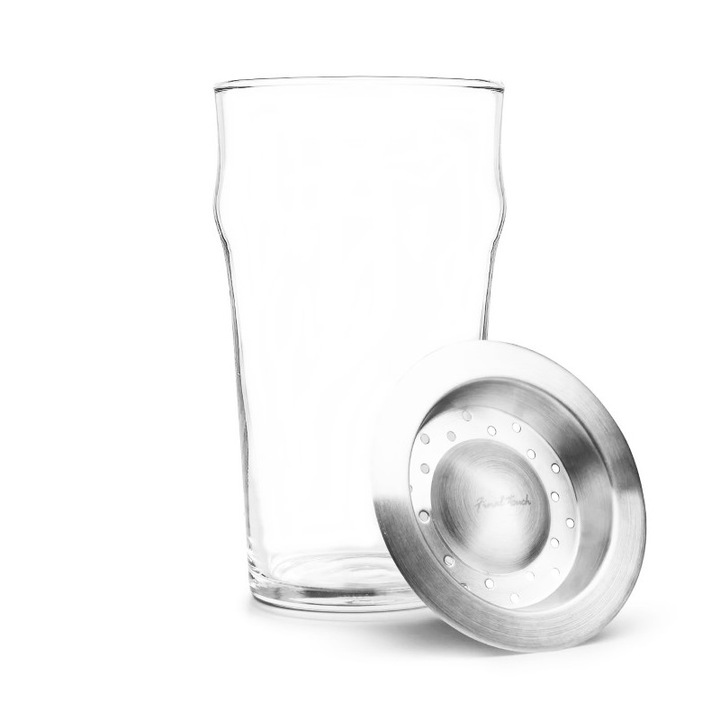 Set pahar bere 500 ml si sita inox GG 5015