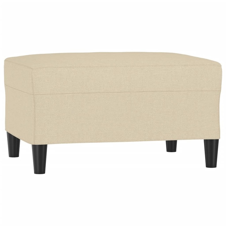vidaXL krémszínű szövet lábzsámoly 70x55x41 cm 349305