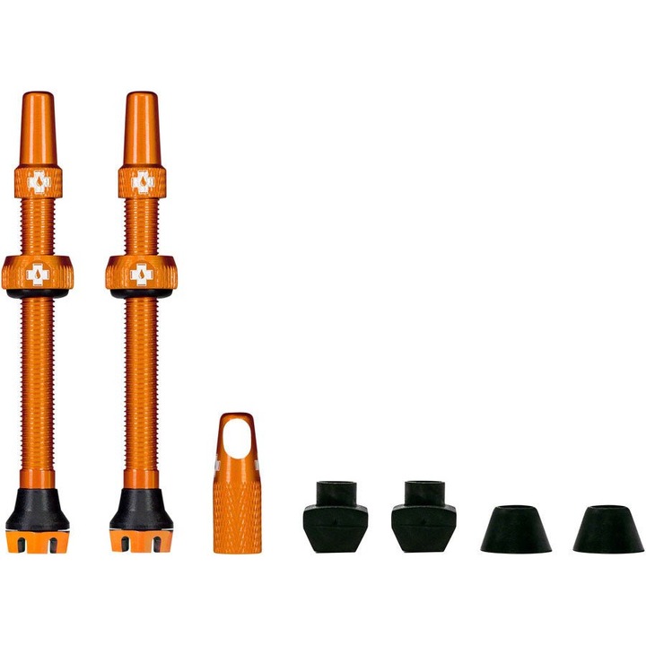 Set 2 valve Tubeless Muc-Off V2 44mm Portocalii