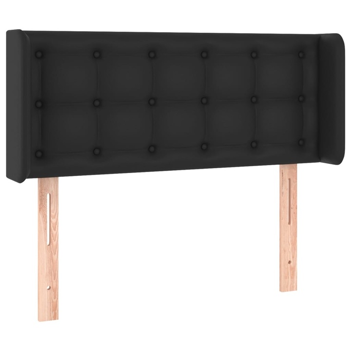 Tablie de pat cu LED vidaXL, negru, 83x16x78/88 cm, piele ecologica, 5.86 kg 3123308