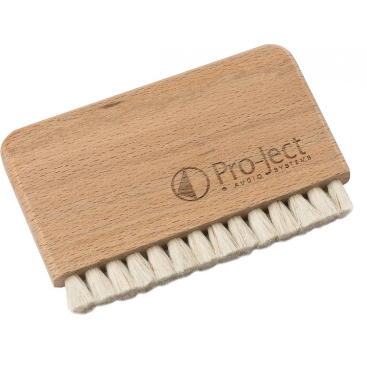 Perie curatare vinil, Pro-Ject, Par capra, Lemn, Maro