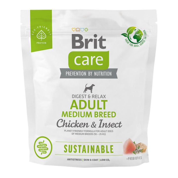 Hrana uscata pentru caini Brit Care Sustainable Adult Medium Breed, 1 kg