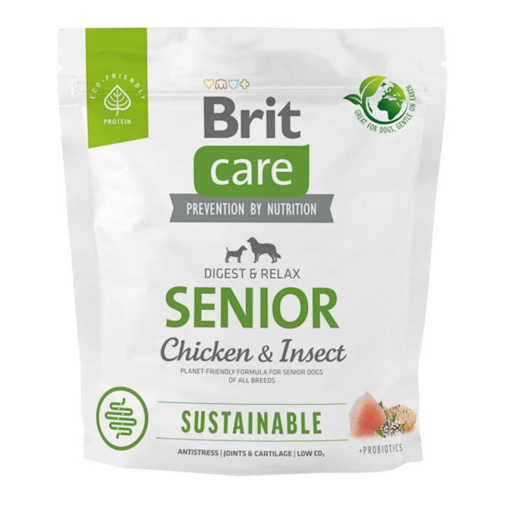 Hrana uscata pentru caini Brit Care Sustainable Senior, 1 kg