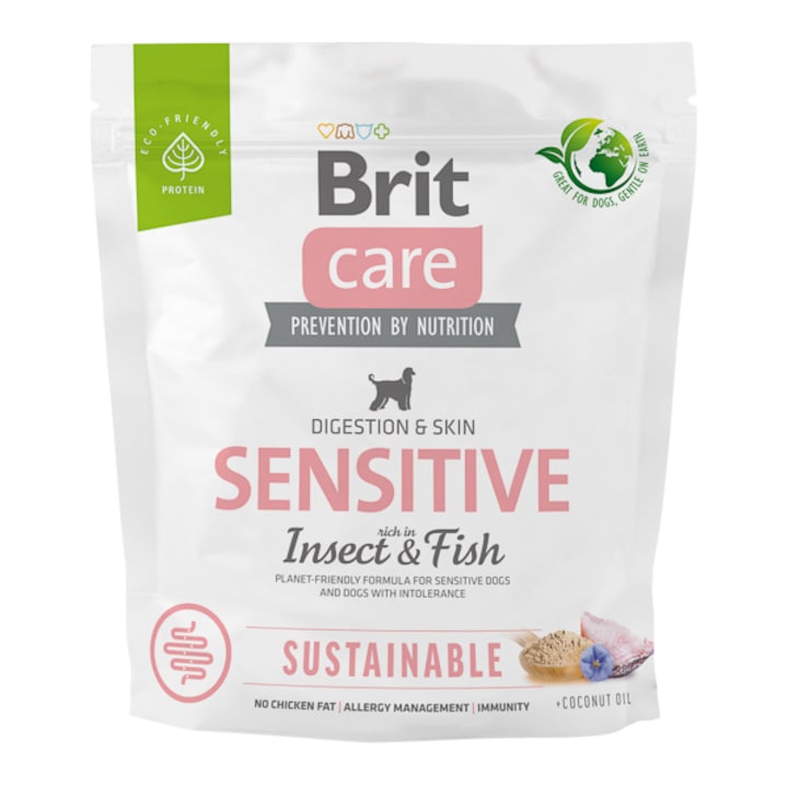 Hrana uscata pentru caini Brit Care Sustainable Sensitive, 1 kg