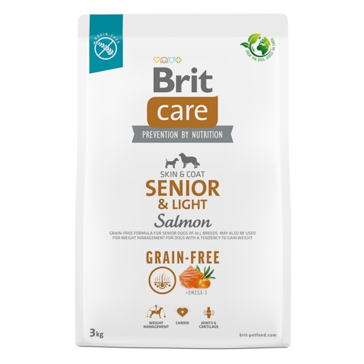 Hrana uscata pentru caini Brit Care Grain-free Senior & Light, 3 kg