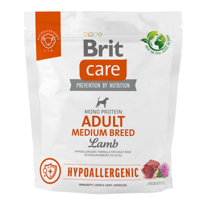 Hrana uscata pentru caini Brit Care Hypoallergenic Adult Medium Breed, 1 kg