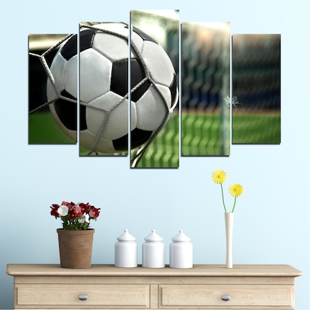 Картини пана Vivid Home от 5 части, Футбол, Канава, 110x65 см, Стандартна форма №0596
