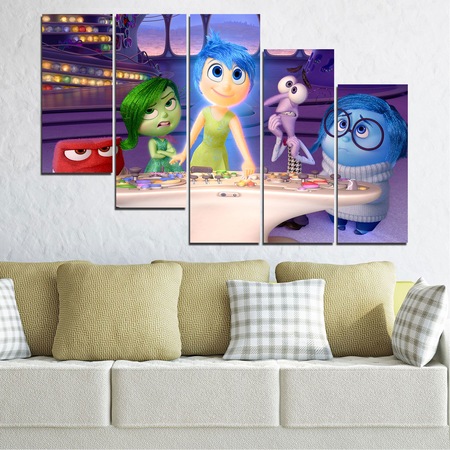 Декоративни панели Vivid Home от 5 части, Детски, PVC, 160x100 см, 7-ма Форма №0603