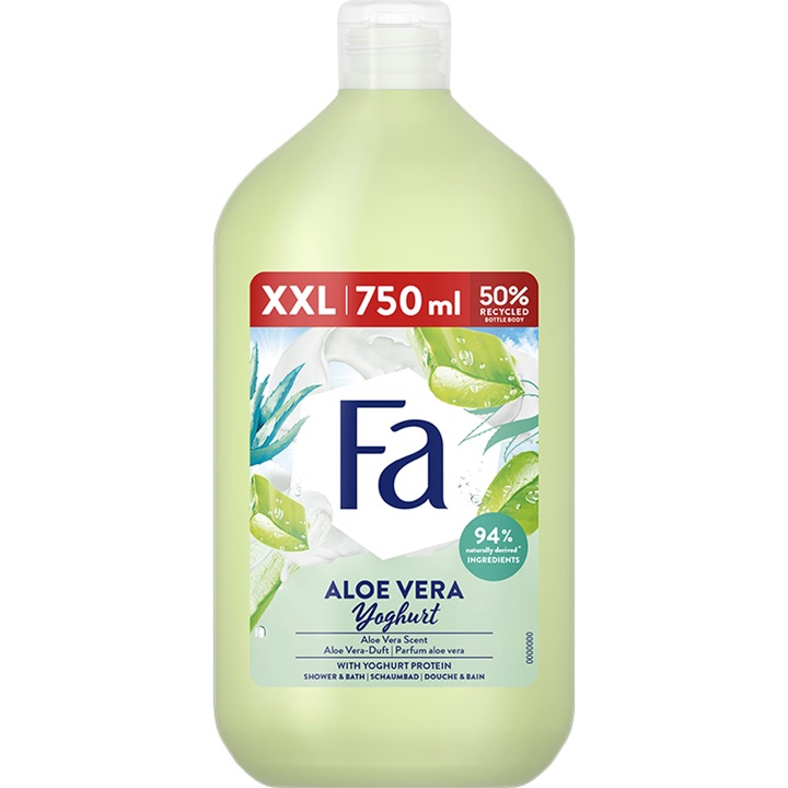 Fa Aloe Vera Yoghurt tus- és habfürdő, 750 ml