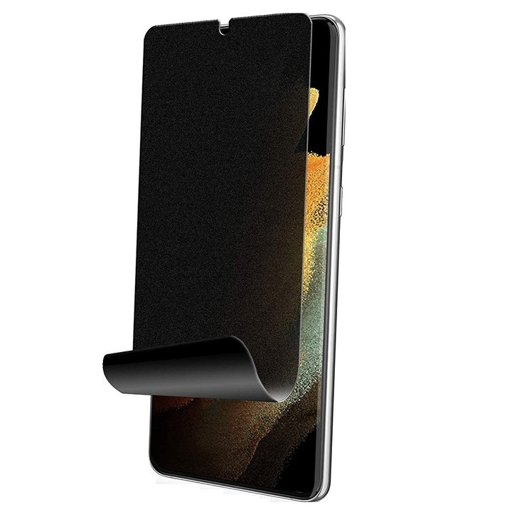 Privacy Impact Flex фолио, съвместимо със Samsung Galaxy A9 (2018), 300 микрона силиконов полимер, 4-стъпкова инсталация без течност, технология NanoLiq, съвместим със сензор за пръстови отпечатъци, пълно покритие