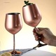 Комплект от 2 чаши за вино с NIERBO® 500ML Pink устойчива на счупване неръждаема стомана
