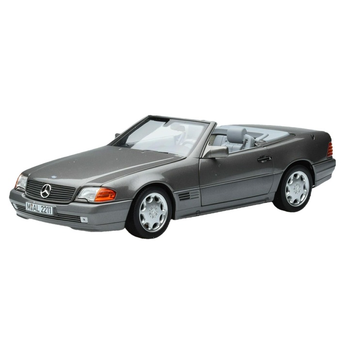 Модел автомобил Norev, Mercedes 500SL R129, 1/18, Metal, Metallic grey ...