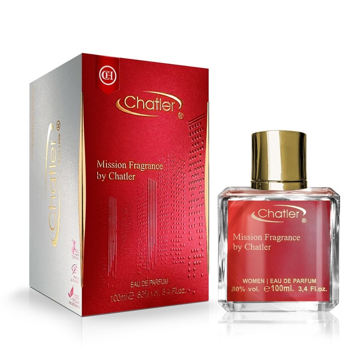 Apa de parfum, Chatler, Mission Fragrance Brilliance Route, 100ml, Rosu