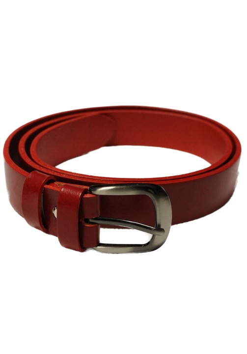 Női öv, Valódi bőr, 100 cm, piros